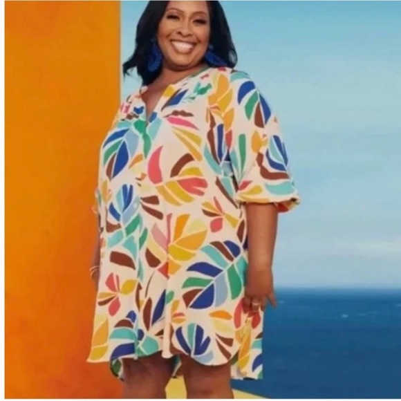 NWT Tabitha Brown X Target Coverup Shirt Dress - Picture 2 of 6